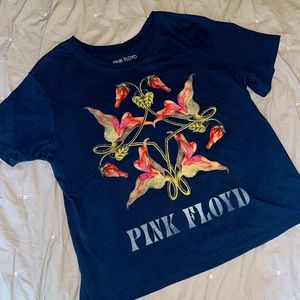 Pink Floyd Floral Screenprint Band T-shirt